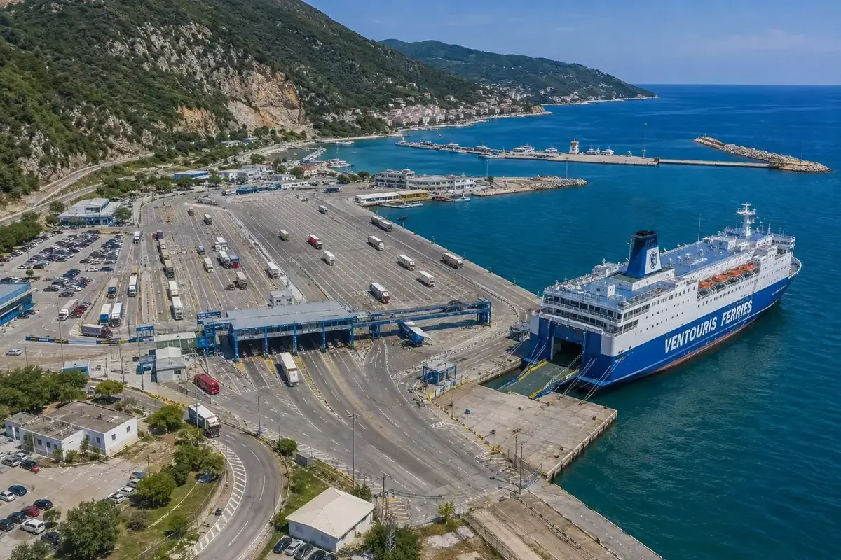 Fergehavnen i Igoumenitsa, vestlige Hellas