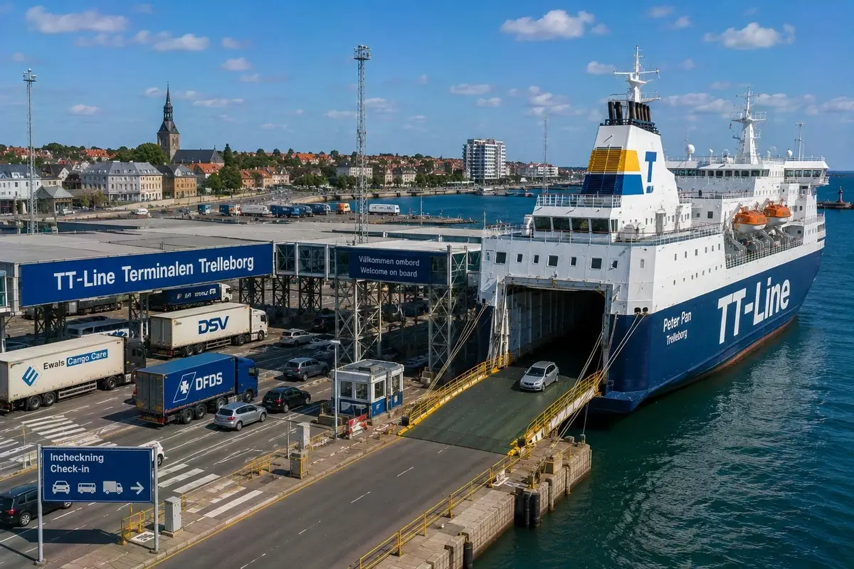 Trelleborg fergehavn i sørlige Sverige