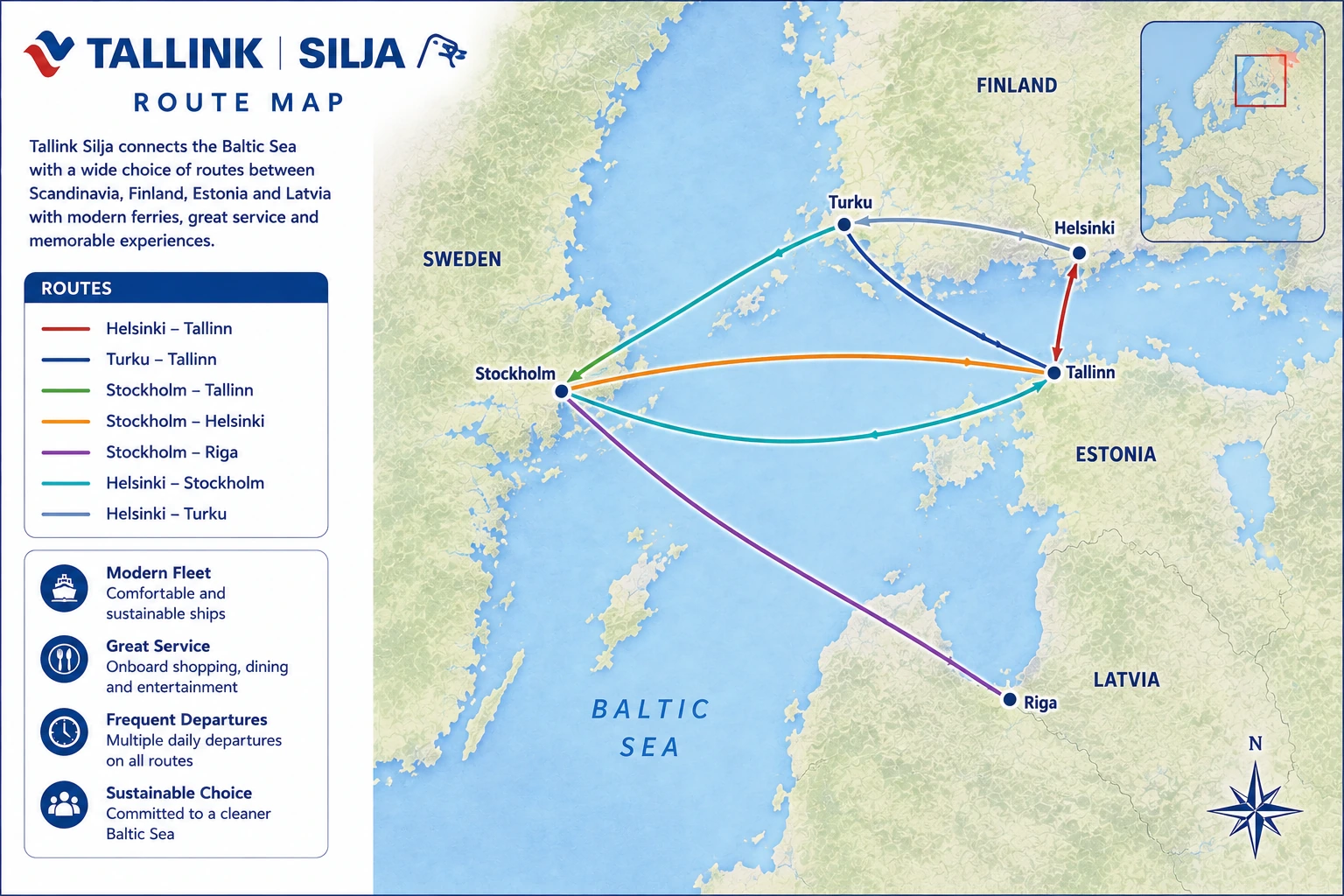 Tallink Silja Line – fergeselskap og reiseguide